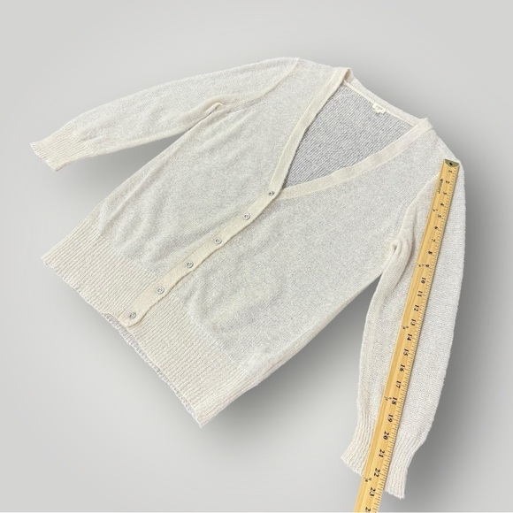 J. Crew Cardigan Wool Mohair Mix Cream Sz L - Picture 8 of 8